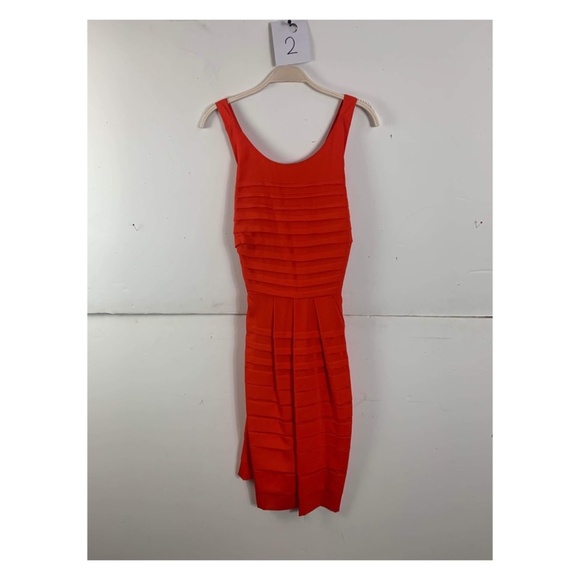 Anthropologie Eva Franco Mini Bright Red Fit and Flare Crissed Back Dress - Picture 1 of 2